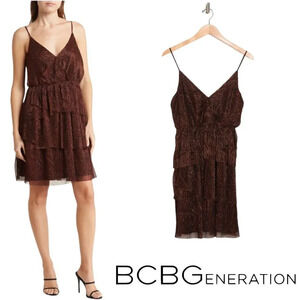BCBGeneration | Metallic | PLEATED MINI DRESS